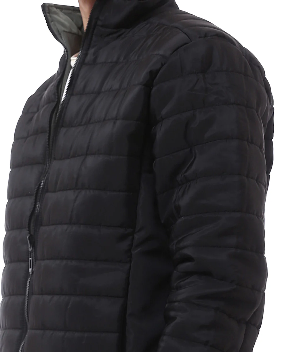 Ravin Men’s Horizontal Quilted Lightweight Puffer Jacket – Black - O173258 - Image 4
