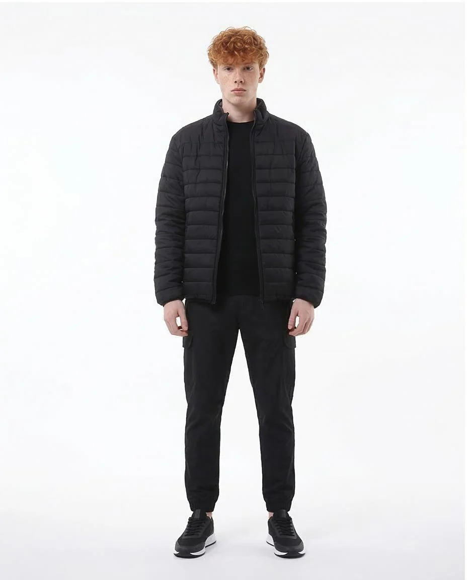 Ravin Men’s Lightweight Quilted Puffer Jacket – Black - O173259 - Image 3