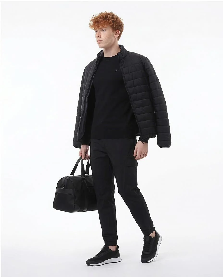 Ravin Men’s Lightweight Quilted Puffer Jacket – Black - O173259 - Image 5