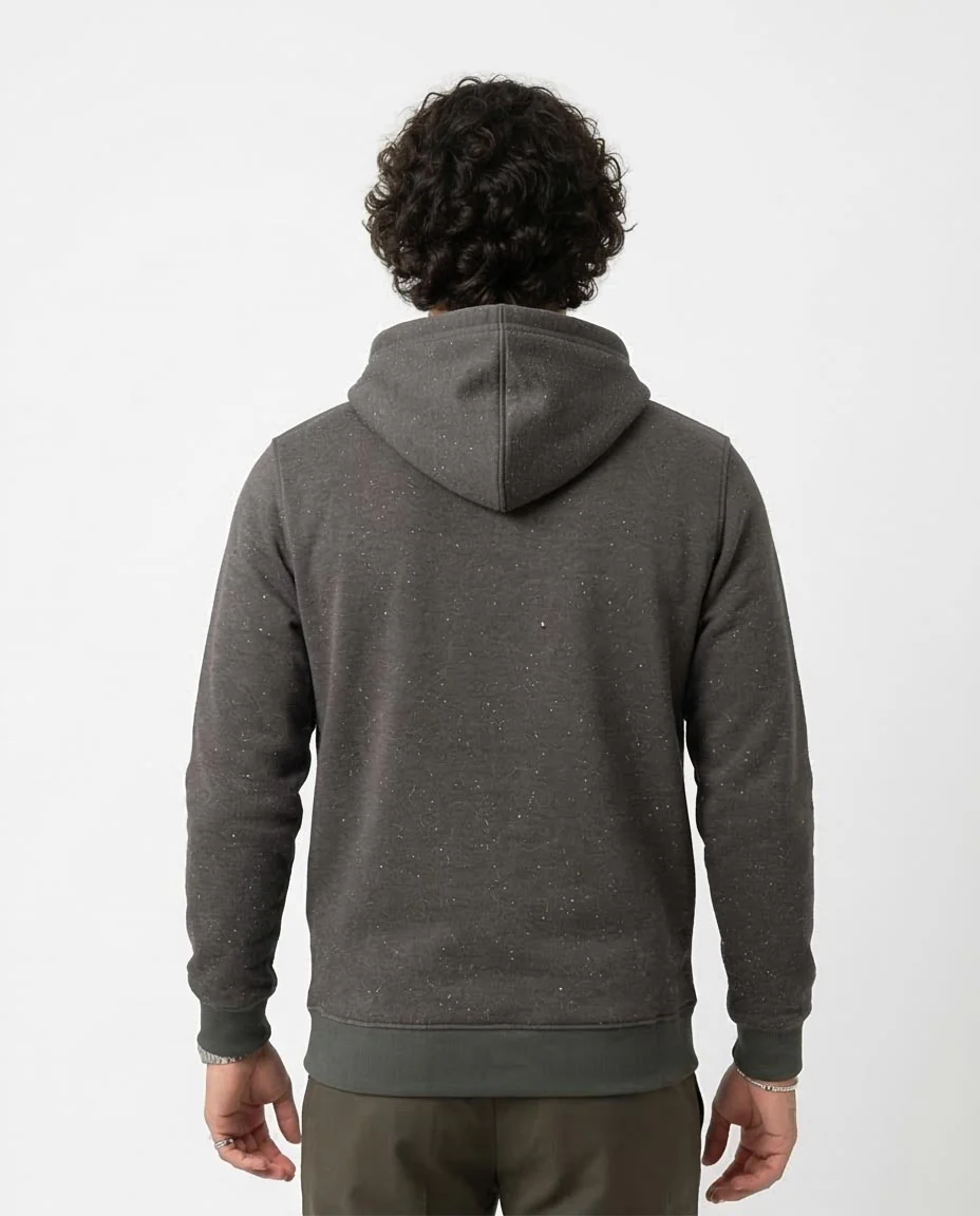 Ravin Men’s LA Graphic Speckled Fleece Hoodie – Charcoal - O173651 - Image 2