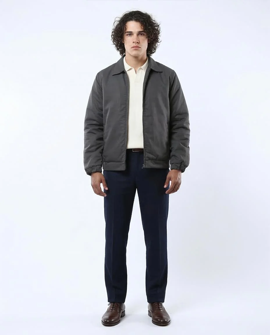 Ravin Men's Zip-Front Twill Workwear Jacket - Charcoal - O174463 - Image 3