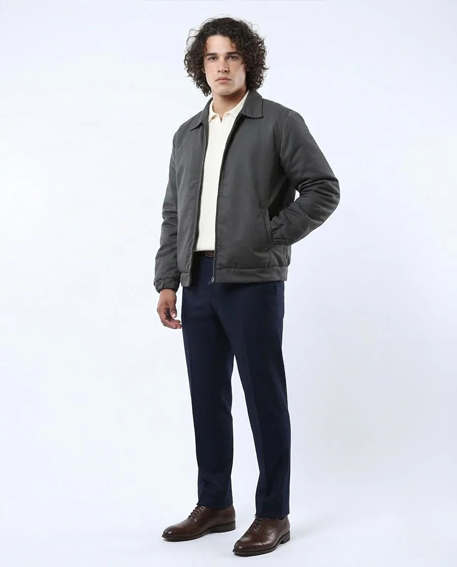 Ravin Men's Zip-Front Twill Workwear Jacket - Charcoal - O174463 - Image 5