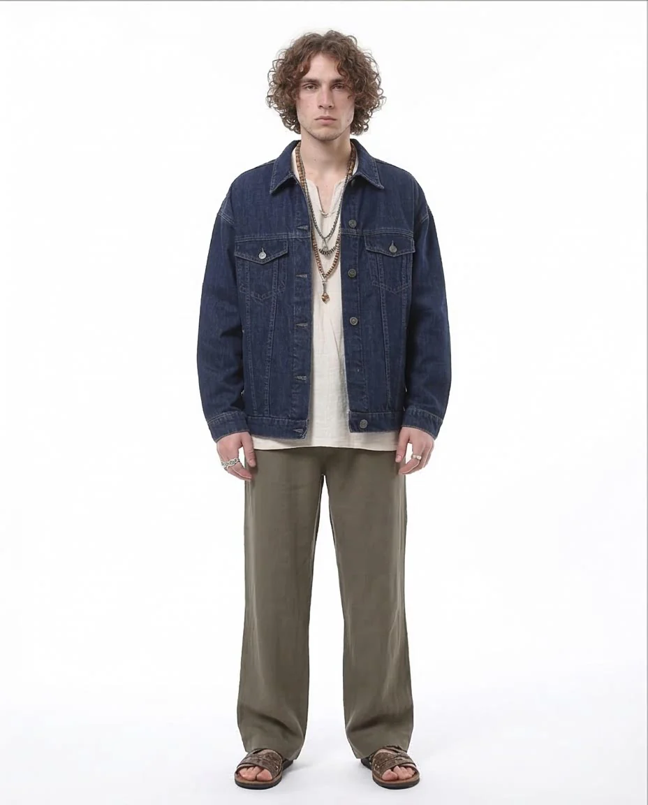 Ravin Men's Oversized Dark Wash Denim Jacket – Indigo Edition - o174496 - Image 3