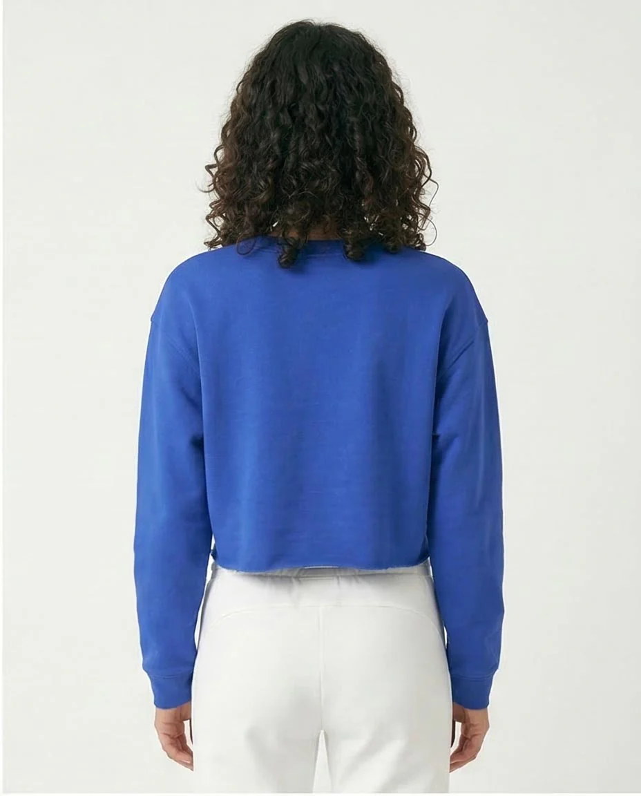 Ravin Women’s Sport Luxe Cropped Washington Graphic Sweatshirt – Royal Blue - o174724 - Image 3