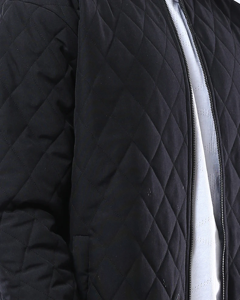 Ravin Men’s Diamond-Quilted Bomber Jacket – Black - O175349 - Image 4