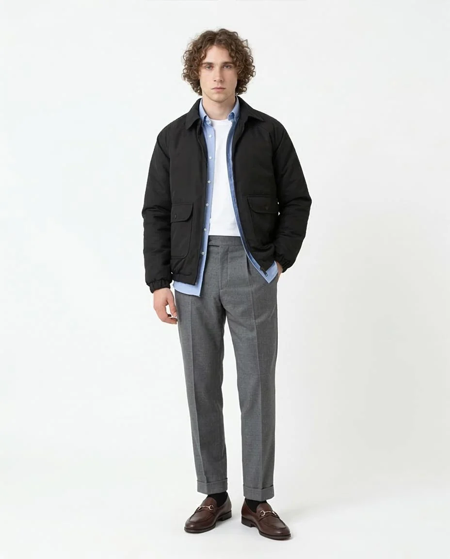Ravin Men's Padded Utility Bomber Jacket - Dark Grey - O175496 - Image 3