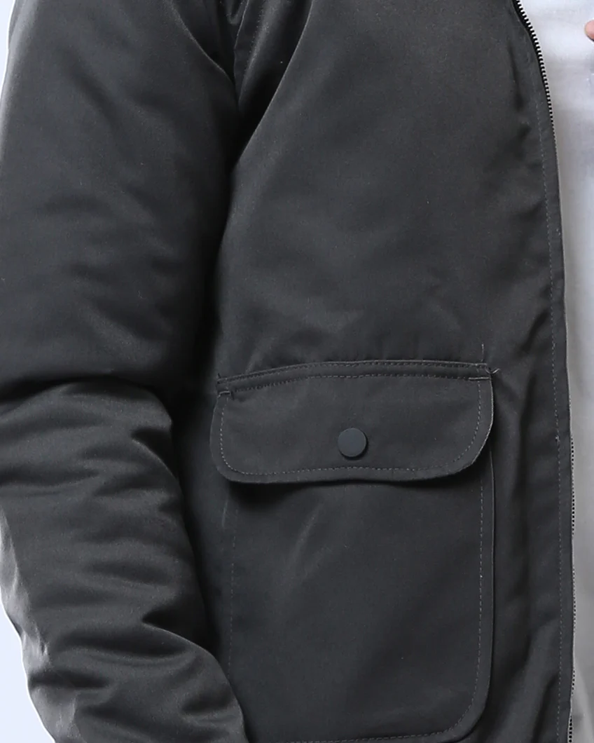 Ravin Men's Padded Utility Bomber Jacket - Dark Grey - O175496 - Image 4