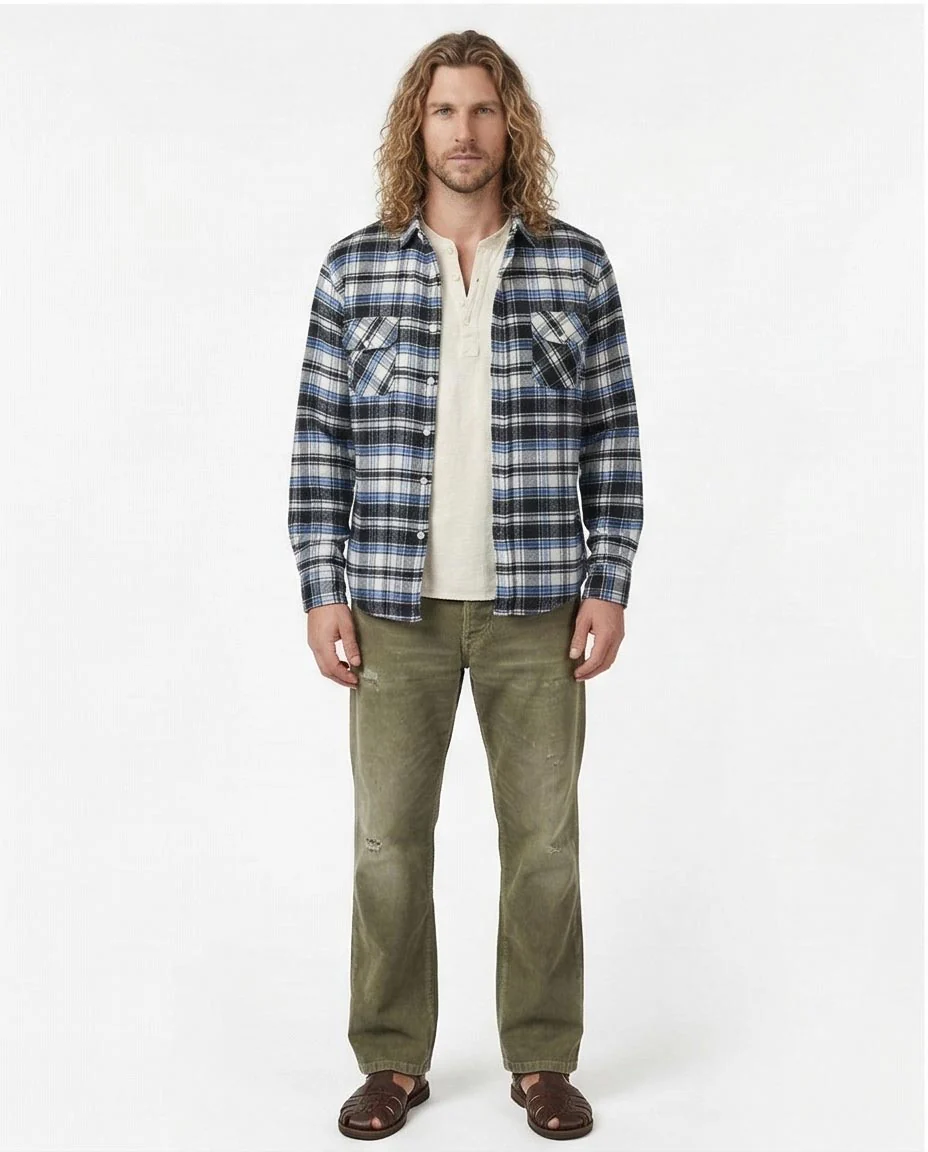 Tartan Winter Shirt With Front Patched Pockets - Black & Red - O175724 - Image 2
