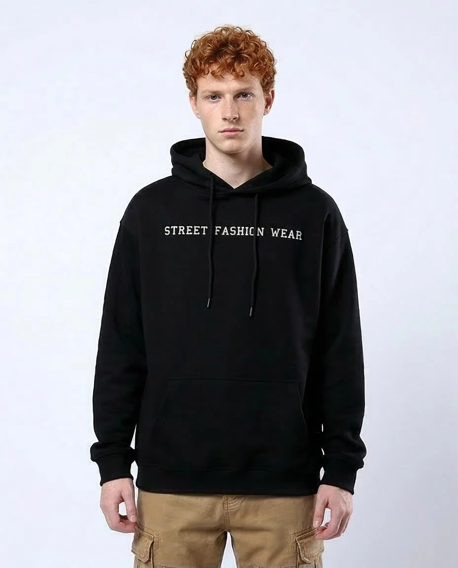 RAVIN | "STREET BOYS" Distressed Oversized Hoodie - o178923