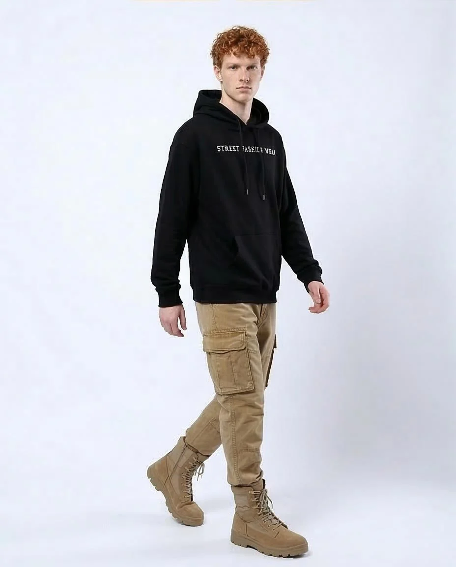 RAVIN | "STREET BOYS" Distressed Oversized Hoodie - o178923 - Image 3