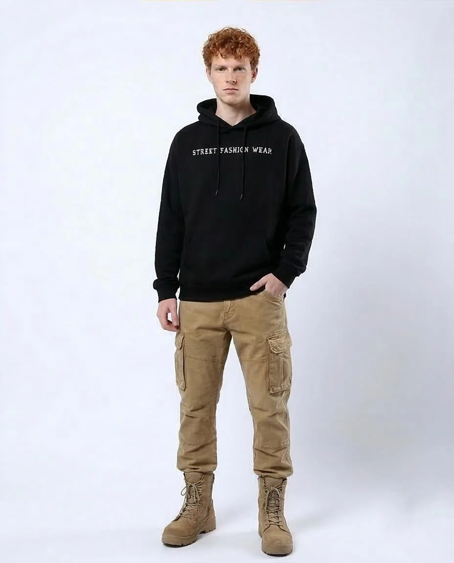 RAVIN | "STREET BOYS" Distressed Oversized Hoodie - o178923 - Image 5