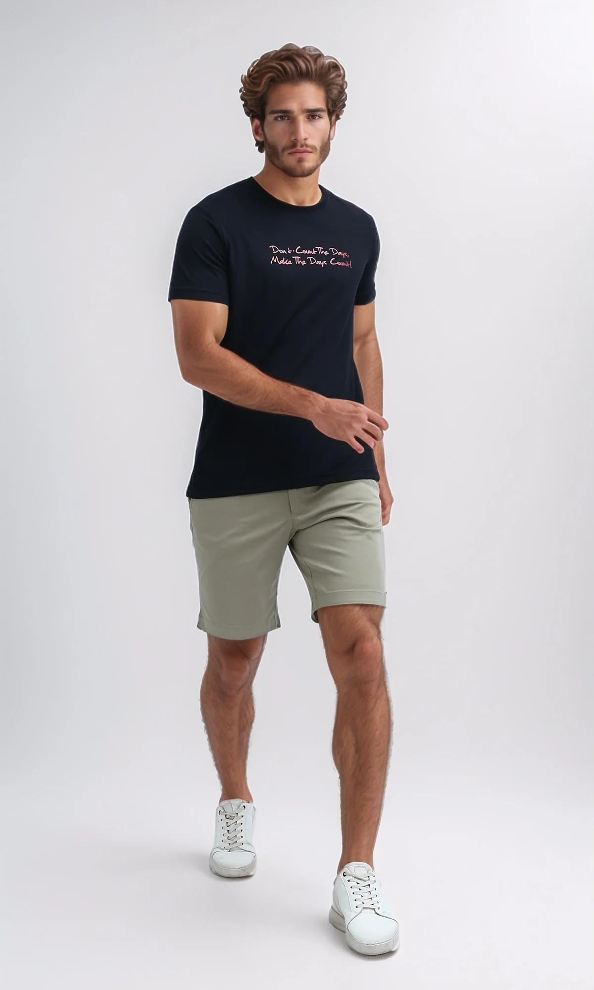 O178950 Slip On Cotton Tee with Short Sleeves - Black - Image 6