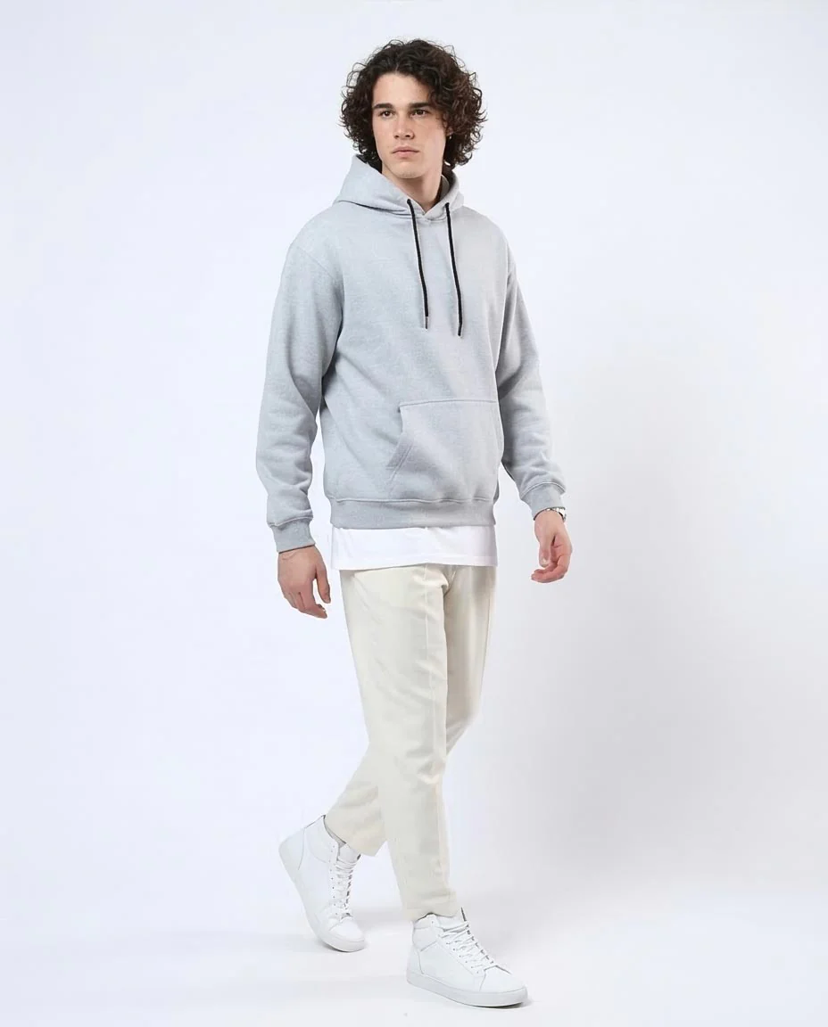 Ravin | Men’s Essential Marl Fleece Hoodie - o179369 - Image 3