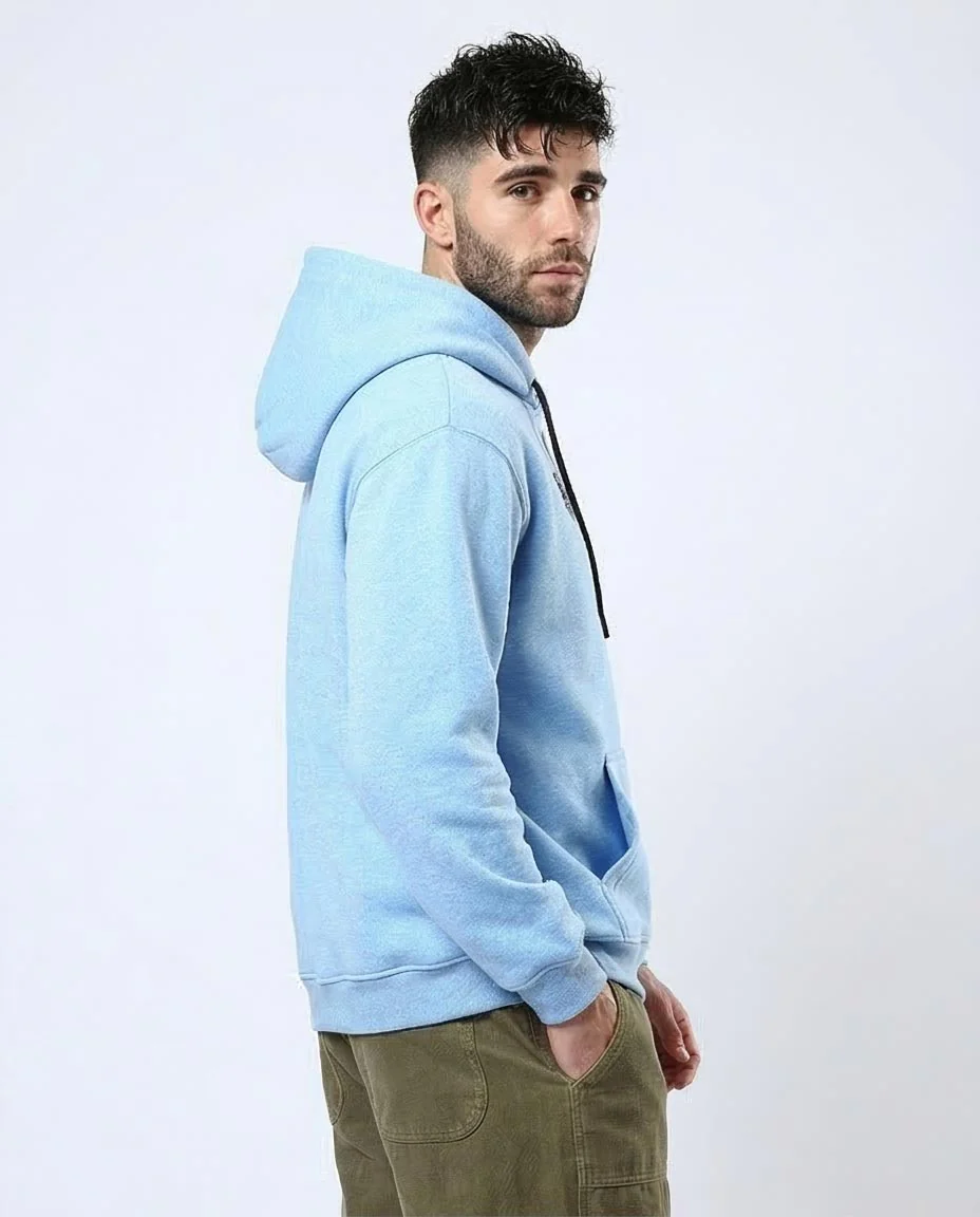 Ravin Men's "Stronger Than Ever" Marl Fleece Hoodie – Light Blue - o179375 - Image 2