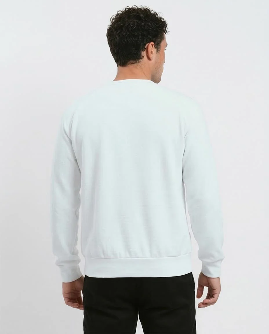 Ravin Essential Waffle-Knit Sweatshirt in Arctic White - o180395 - Image 2