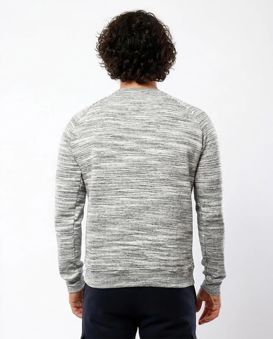 Ravin Men’s Space-Dye Raglan Crewneck Sweatshirt - Grey - o180400 - Image 2