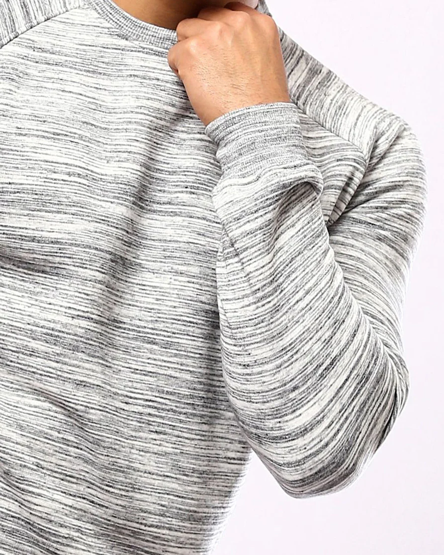 Ravin Men’s Space-Dye Raglan Crewneck Sweatshirt - Grey - o180400 - Image 4