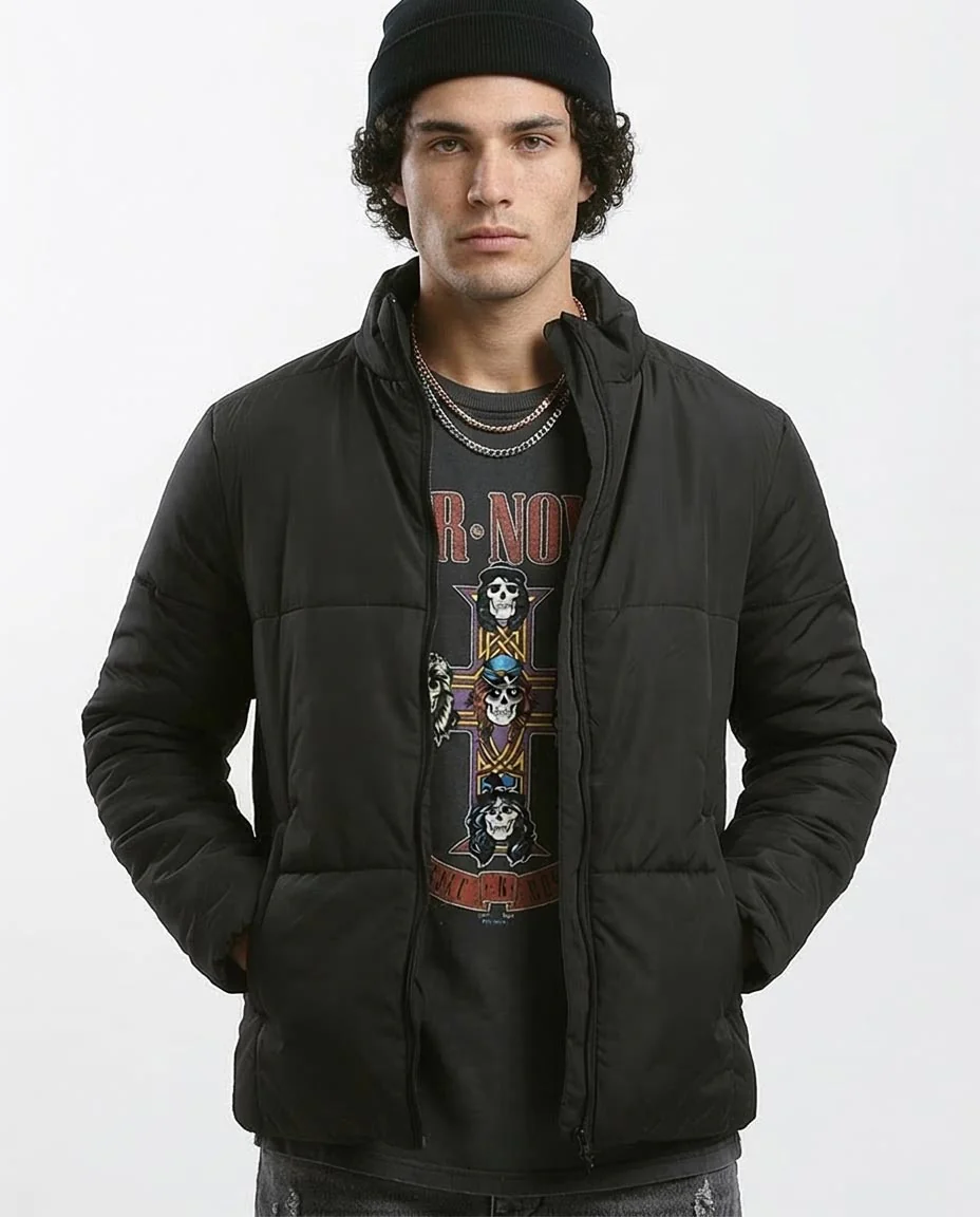 Ravin Men's Lightweight Quilted Puffer Jacket - Black - O180578
