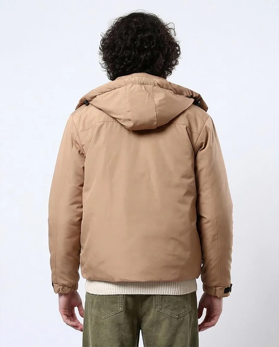 Ravin Men’s Padded Utility Hooded Jacket – Camel - O181759 - Image 2