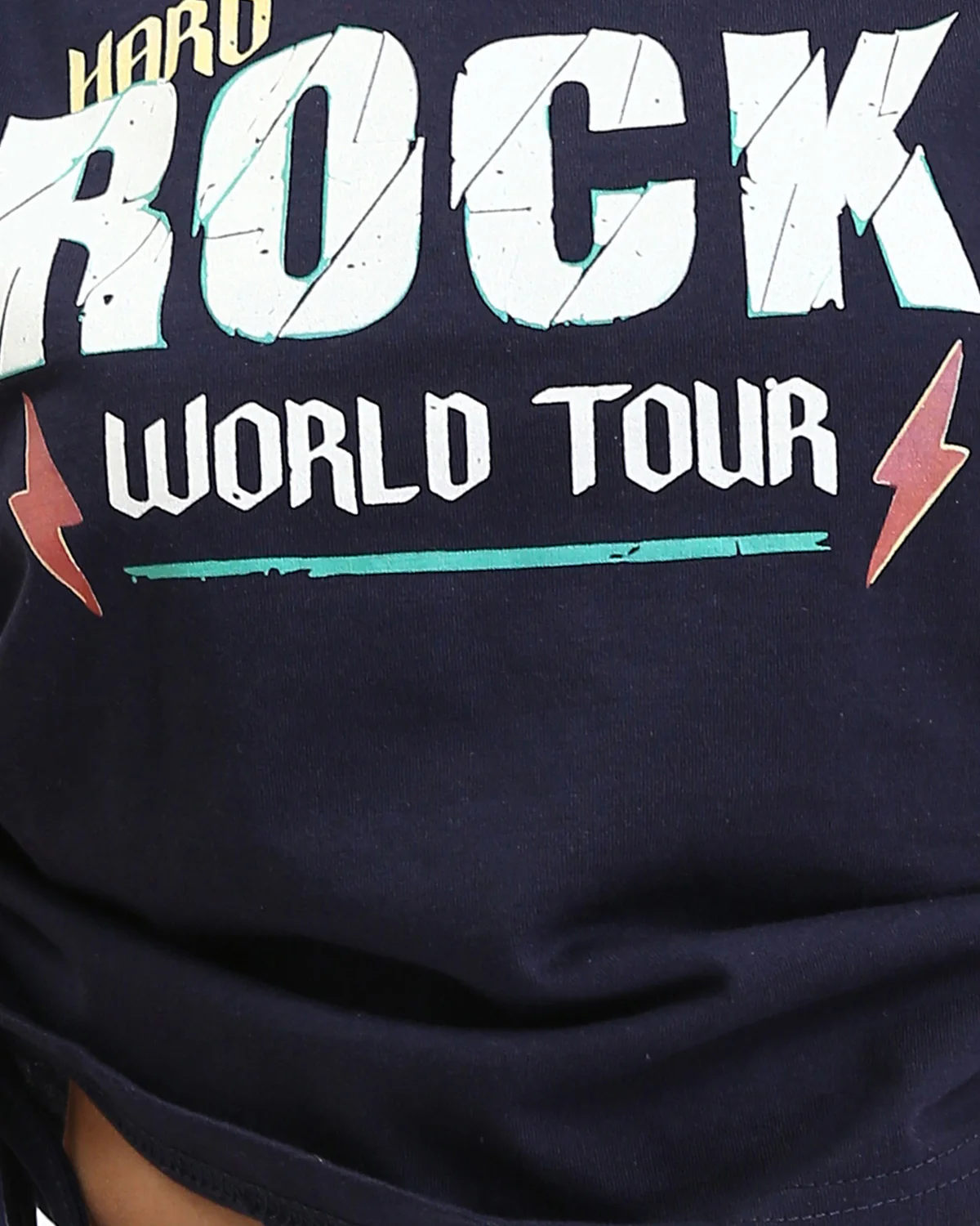 Ravin Women’s Hard Rock Graphic Tee with Cinched Drawstring Sides - Navy - O189277 - Image 4