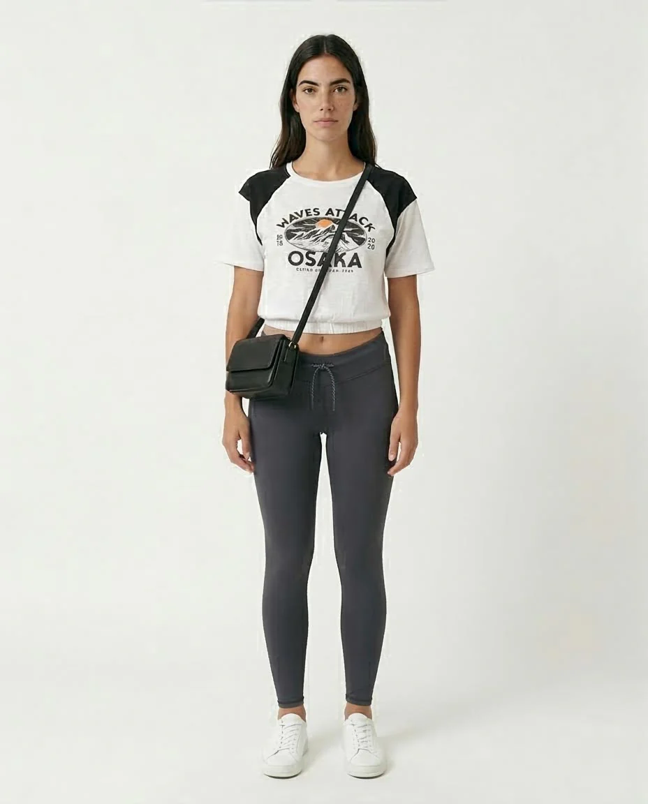 Ravin | Women’s Osaka "Waves Attack" Raglan Graphic Tee - White - O189283 - Image 3