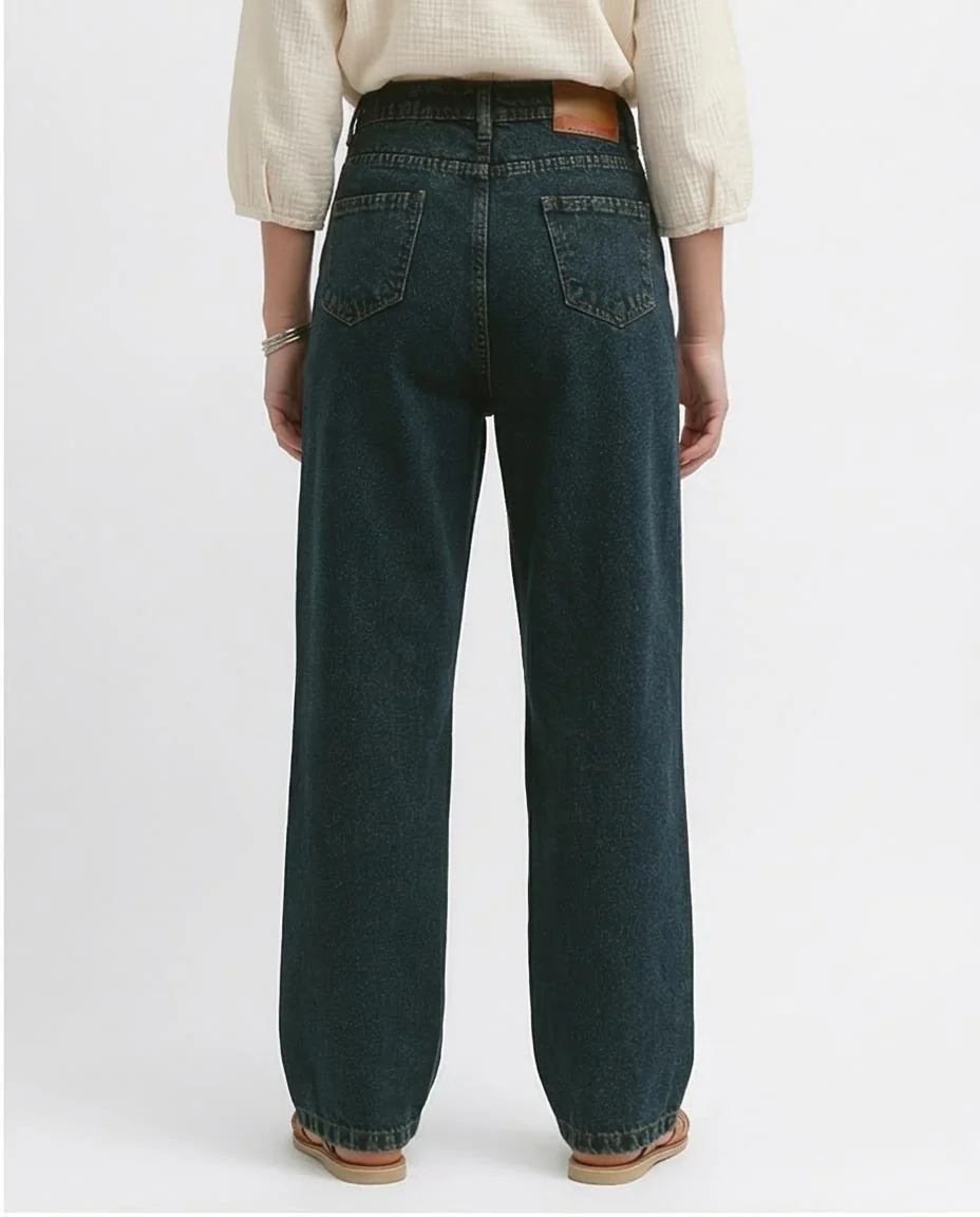 Ravin Dark Wash Distressed Wide-Leg Jeans - o191280 - Image 2