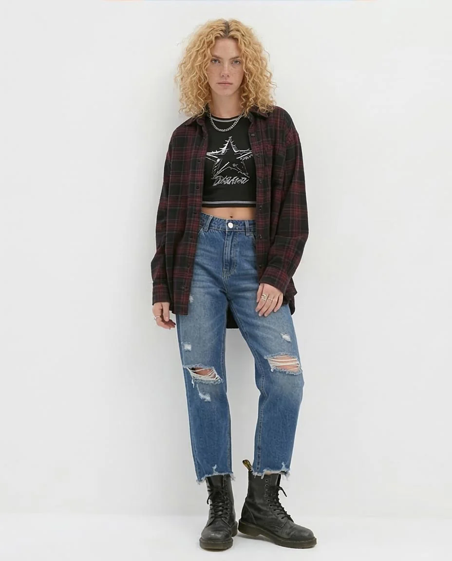 Ravin Distressed Star Cropped Tee - Get Your Edge On - Black - o192025 - Image 3