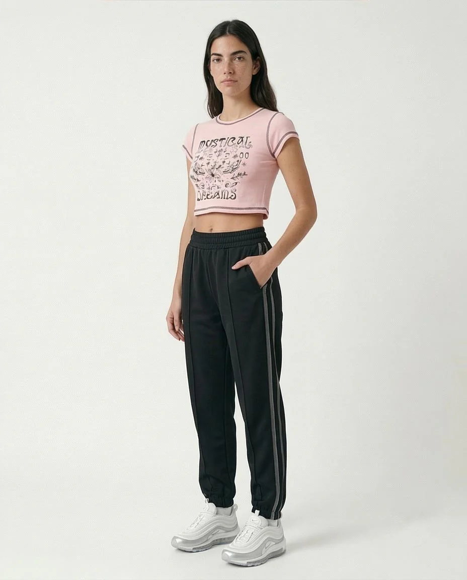 Ravin | Mystical Dreams Contrast Stitch Baby Tee - o192026 - Image 4