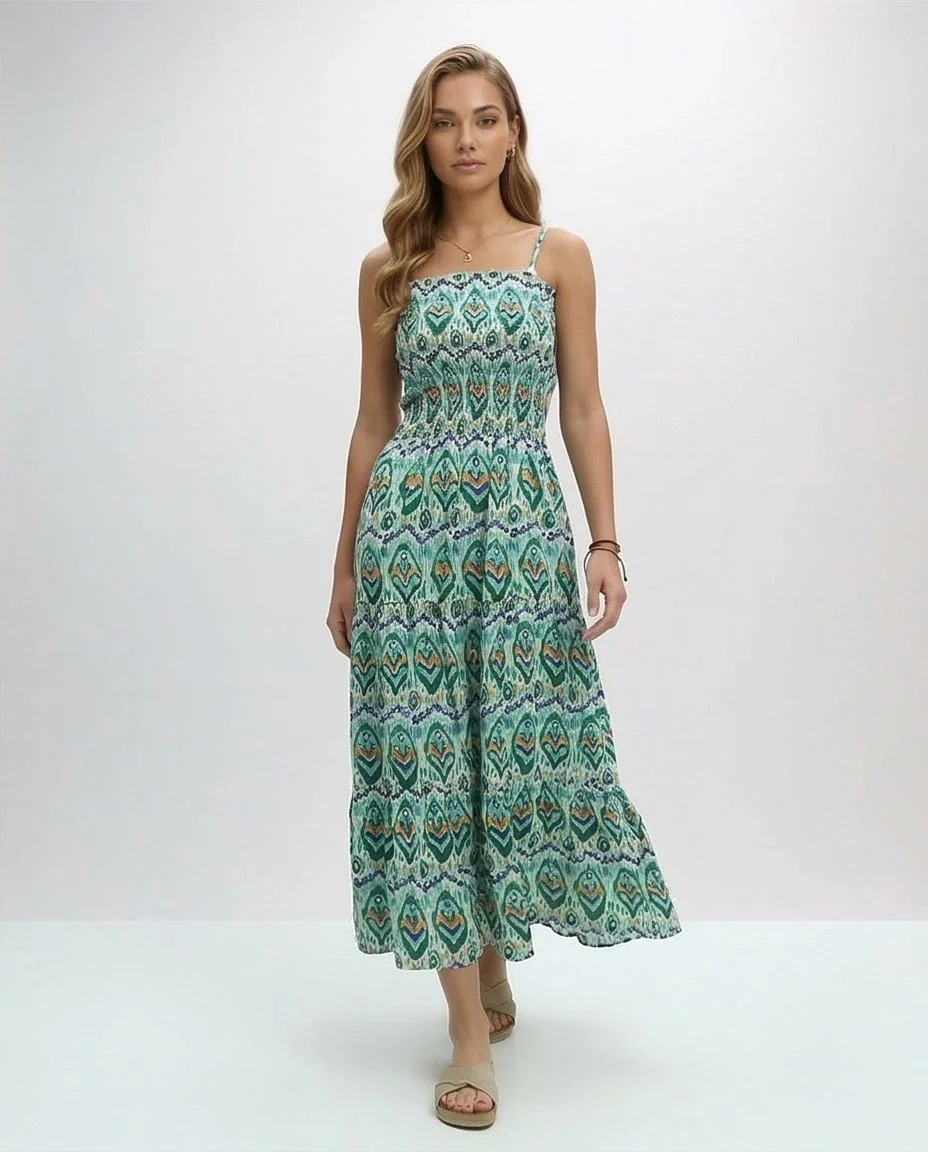 Ravin Modern Boho Smocked Tiered Maxi Dress - O192255 - Image 5