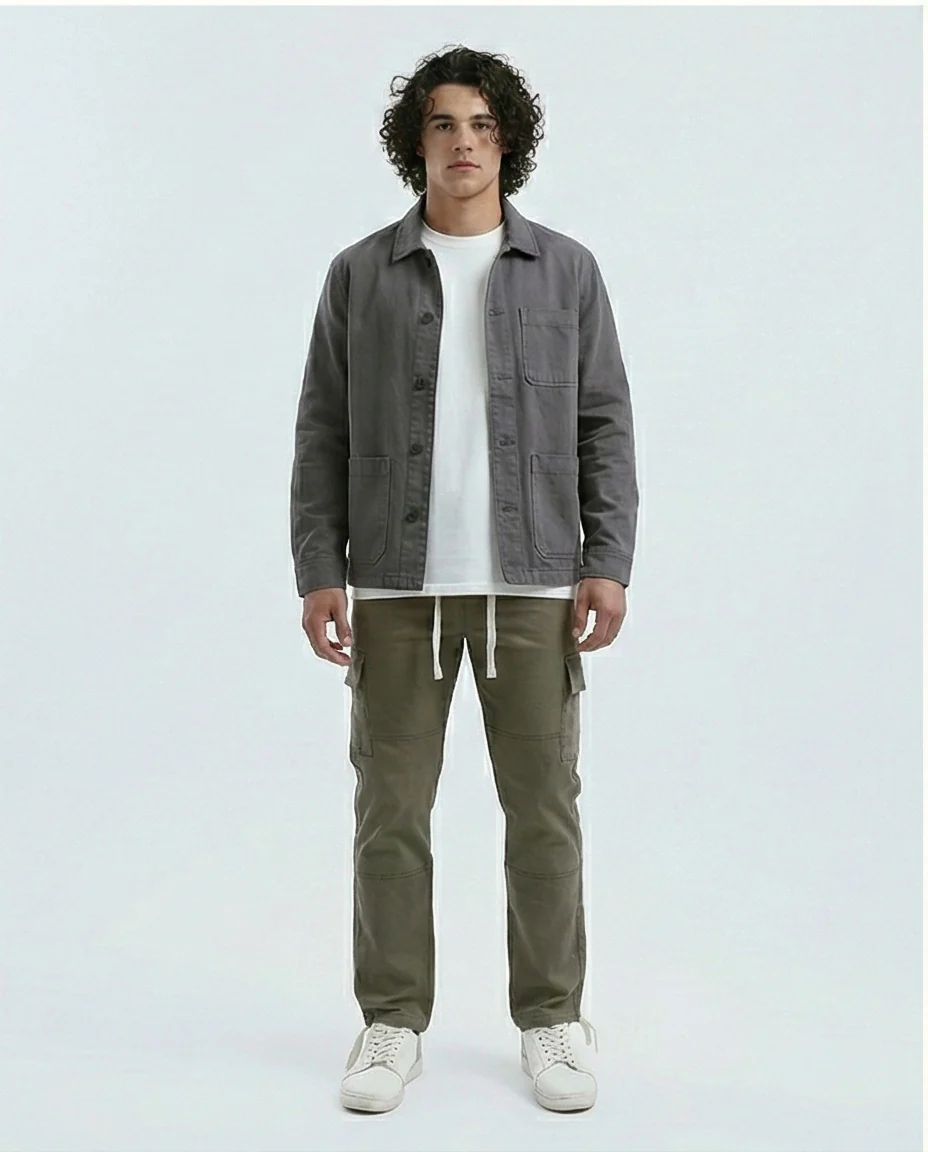 O192462 - Slip On Solid Cargo Pants - Light Brown - Image 3