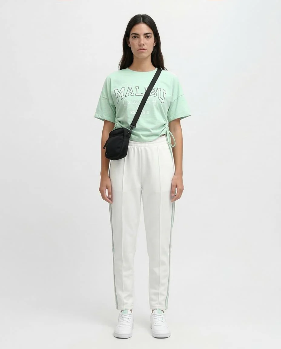 Ravin Women’s Malibu Ruched Graphic Tee – Mint - o192702 - Image 3