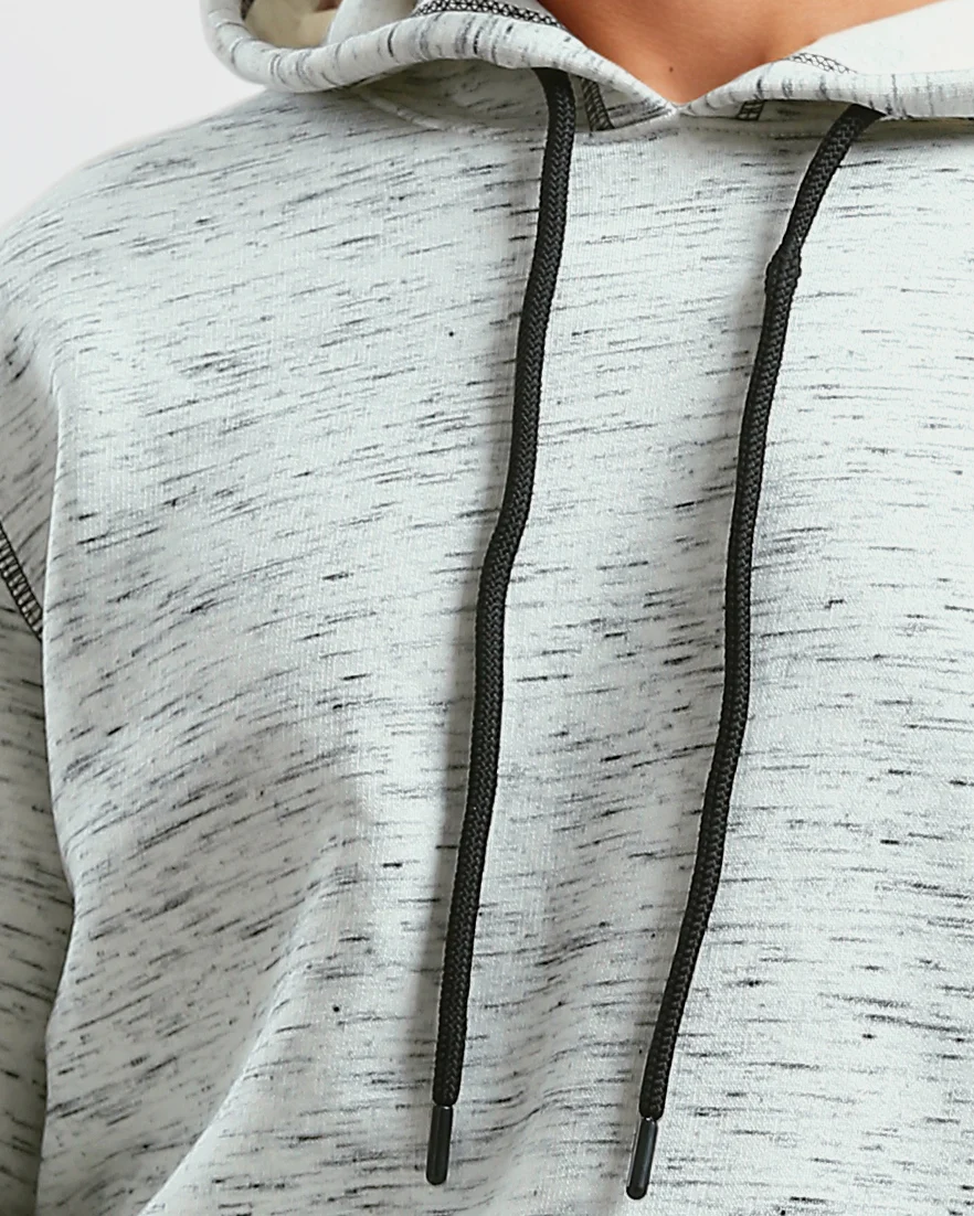 Ravin Men's Marled Salt-&-Pepper Hoodie with Contrast Flatlock Stitching - o193135 - Image 4