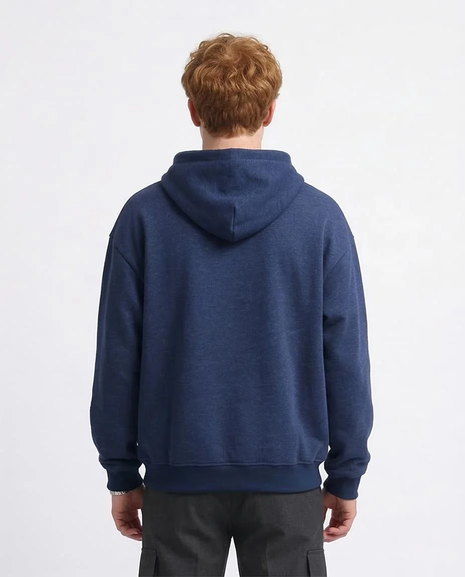 Ravin Men's "Voyage to Asia" Oversized Graphic Hoodie – Navy Heather - o193402 - Image 2
