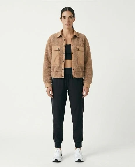 Ravin Sherpa Utility Jacket with Contrast Nylon Detail - O194917 - Image 3