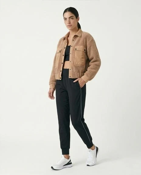 Ravin Sherpa Utility Jacket with Contrast Nylon Detail - O194917 - Image 4