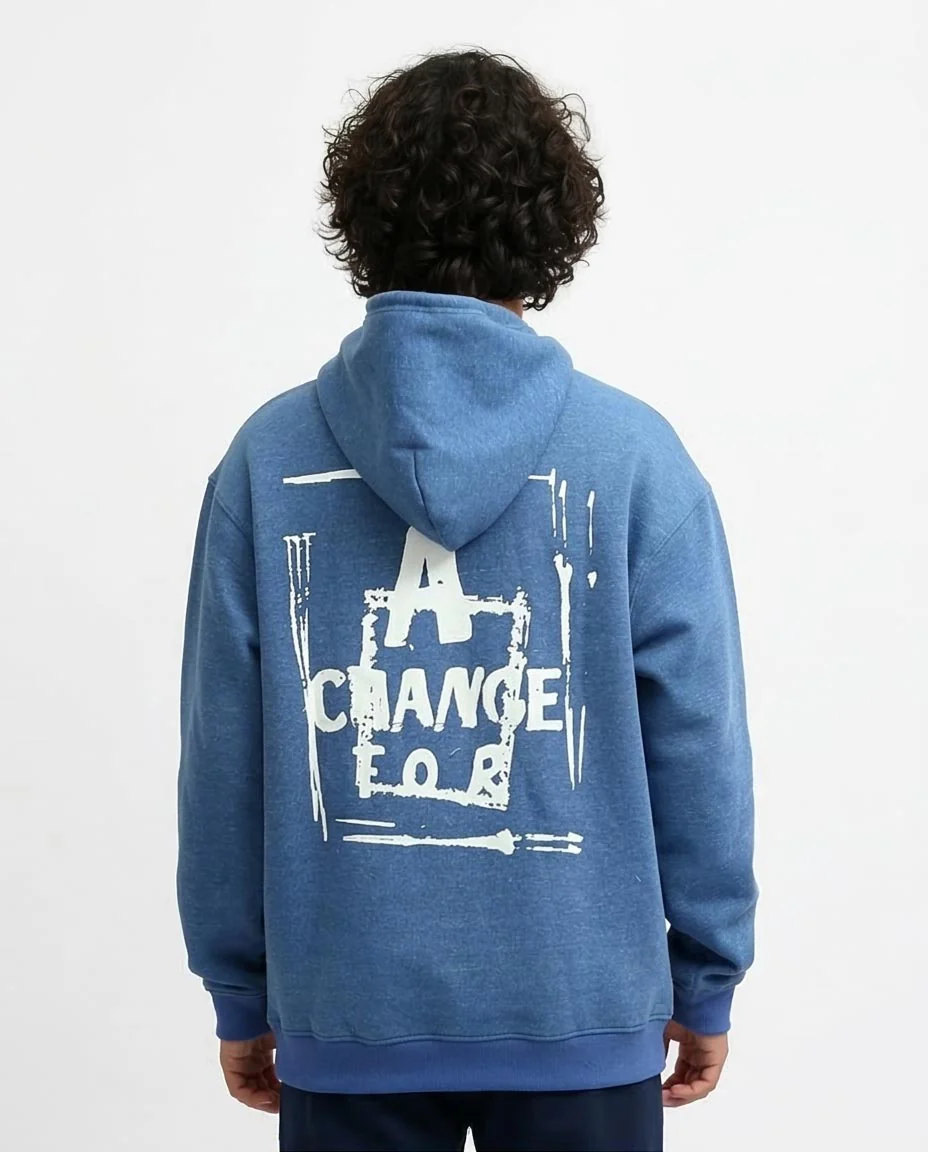 Ravin Men’s Mélange Hoodie – "A Change For" Graphic - o197301 - Image 2