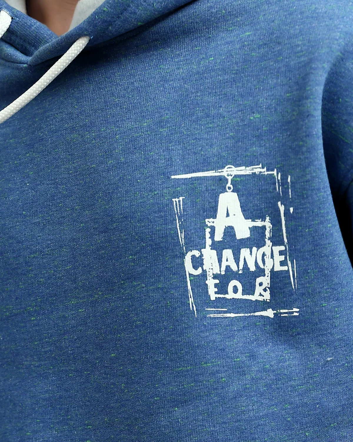 Ravin Men’s Mélange Hoodie – "A Change For" Graphic - o197301 - Image 4
