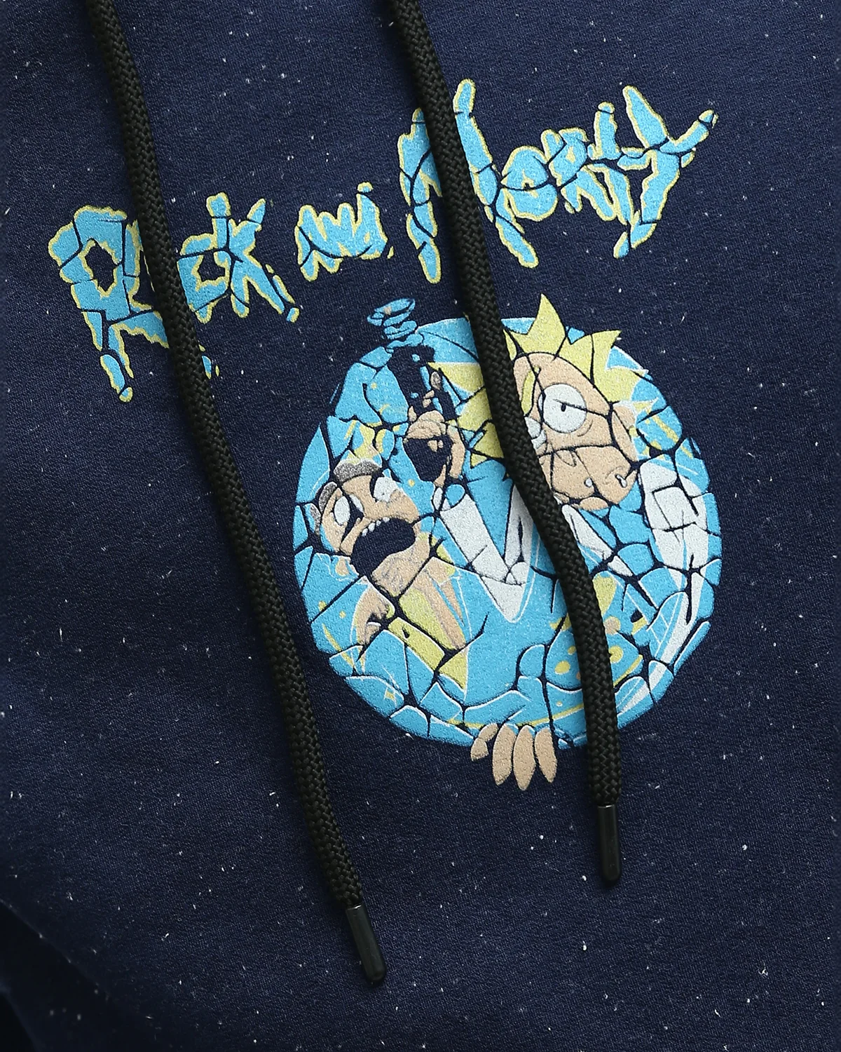 RAVIN Men’s Galaxy Speckled Rick and Morty Portal Graphic Hoodie - Navy Blue - o197306 - Image 4
