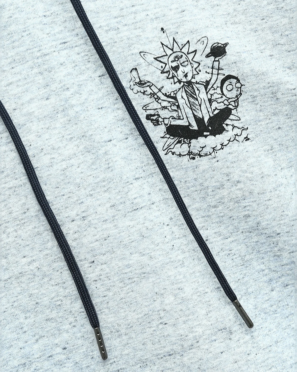 Ravin x Rick and Morty "Happiness Owl" Heather Grey Graphic Hoodie - o197333 - Image 4