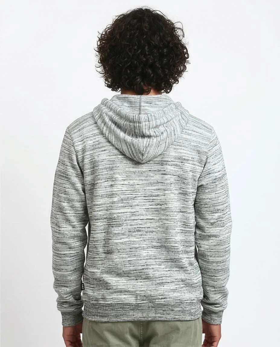 Ravin Men’s Space-Dye Zip-Up Hoodie – Heather Grey - o197337 - Image 2