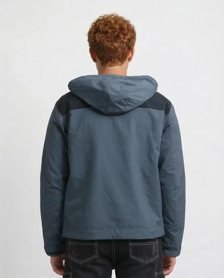 Ravin Men’s Hooded Utility Jacket – Color-Block - Dark Grey - O197498 - Image 2