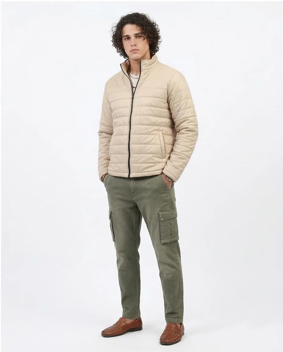 Ravin Men's Lightweight Quilted Puffer Jacket - Beige - O197503 - Image 5