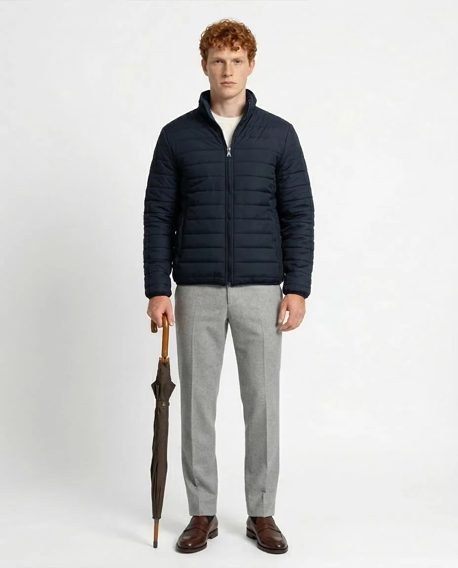 Ravin Men's Reversible Quilted Puffer Jacket - Navy - O197507 - Image 5