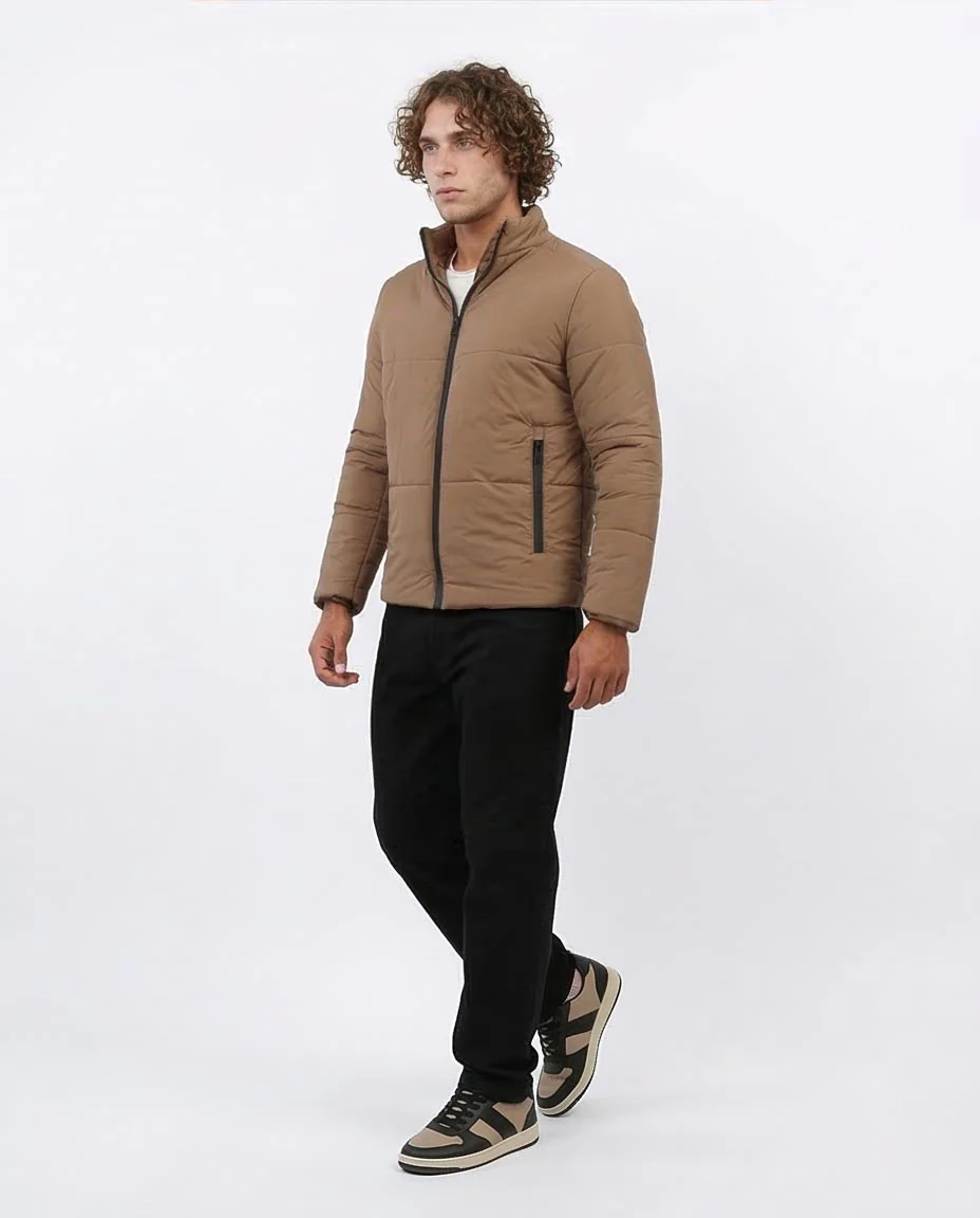 Ravin Men's Slim-Fit Quilted Puffer Jacket – Camel - o197518 - Image 5