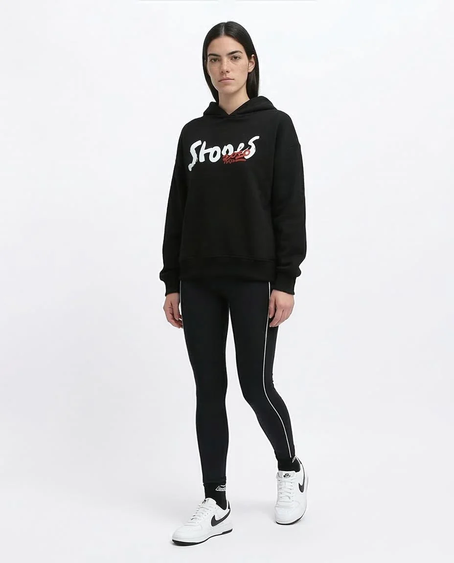 Ravin × The Rolling Stones 2020 USA/CA Tour Oversized Graphic Hoodie – Black - o197572 - Image 5