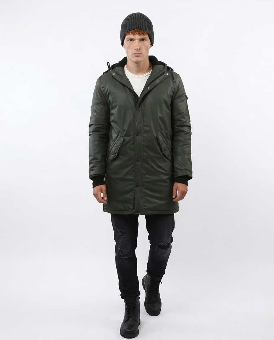 Ravin Men's Insulated Longline Hooded Parka – Olive -o197944 - Image 5