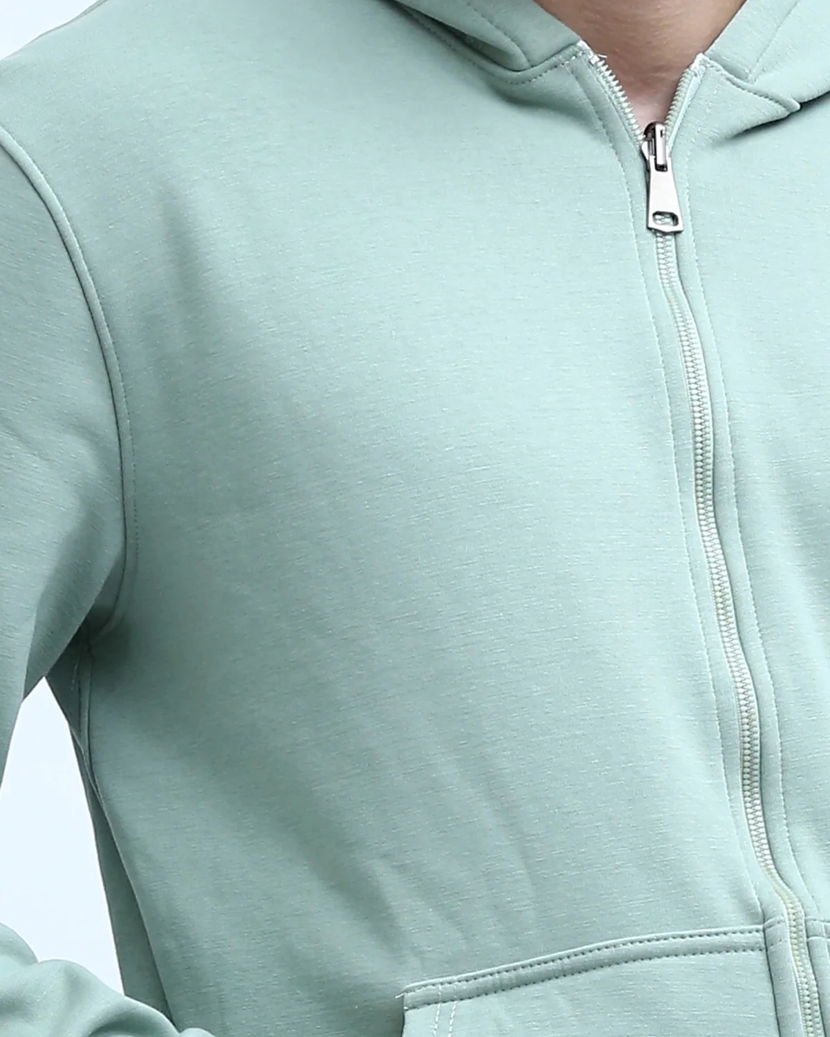 Ravin | Men's Essential Zip-Up Hoodie – Mint Green - o198235 - Image 4