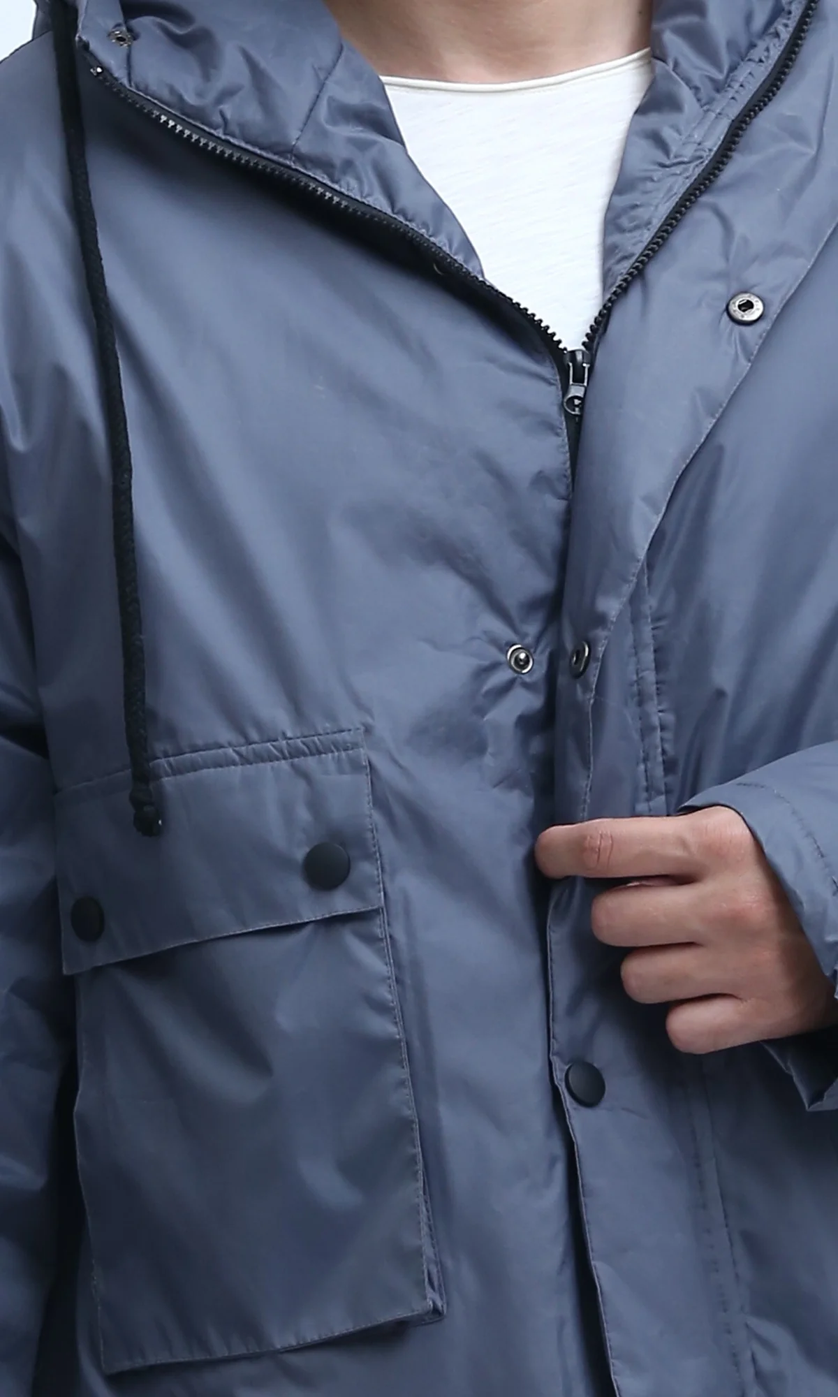 Ravin Men’s Boxy Utility Puffer Jacket with Hood – Steel Blue - O198254 - - Image 4