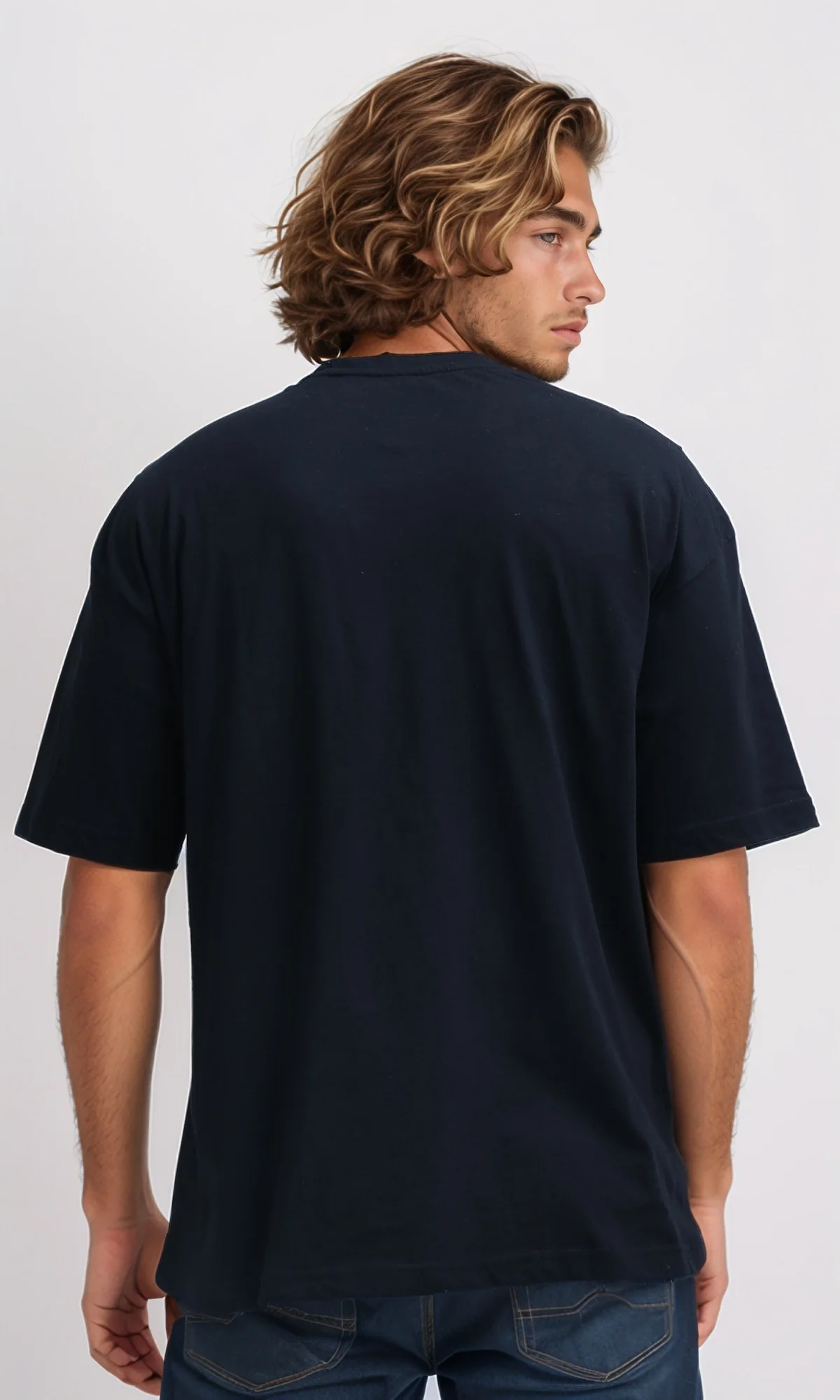 O198310 - Regular Fit Slip On Black Printed Tee - Image 3
