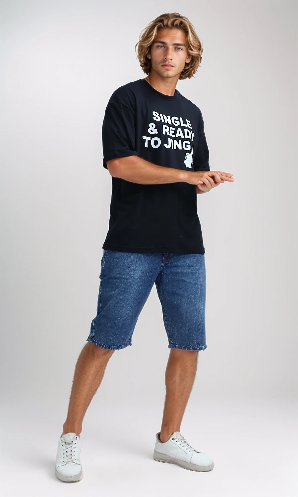 O198310 - Regular Fit Slip On Black Printed Tee - Image 7